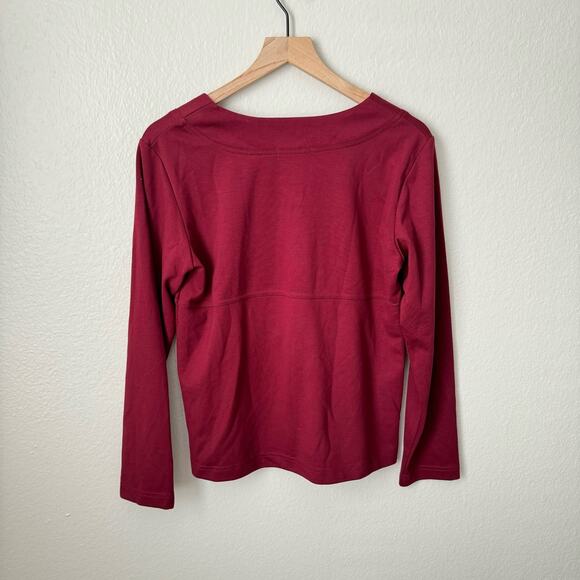 Vintage North Style Women Red Cardigan Sweater Button Top Longsleeve Size Small - Picture 7 of 8